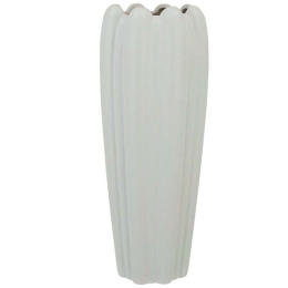 Βάζο Τουλίπα 15-00-22502-40 Φ14x40cm White Marhome Κεραμικό