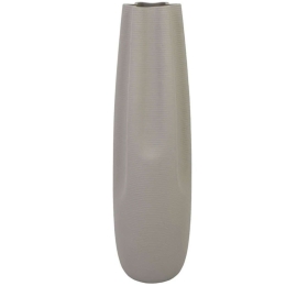 Βάζο Τσαλακωτό Γραμμωτό 15-00-22512-55 Φ16x58cm Light Grey Marhome Κεραμικό