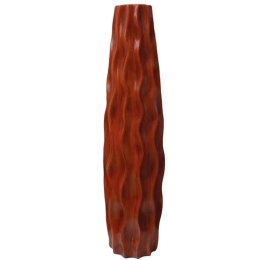 Βάζο Σγουρό 15-00-21301-75 Φ18x75cm Brown Marhome Κεραμικό