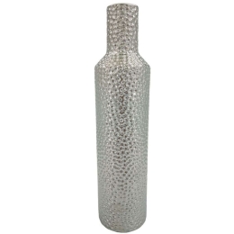 Βάζο Σφυρήλατο 15-00-22916 Φ11,5x49,5cm Silver Marhome κεραμικο
