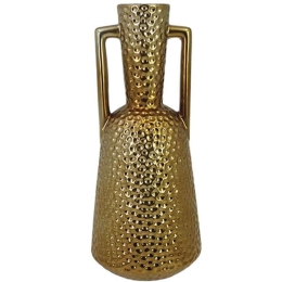 Βάζο - Στάμνα Σφυρήλατη 15-00-22936 13x32cm Bronze Marhome Κεραμικό