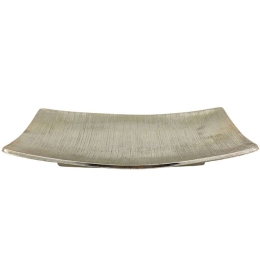Διακοσμητική Πιατέλα 15-00-22957 40x24x5cm Platinum Marhome Κεραμικό