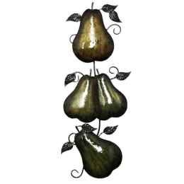 Διακοσμητικό Τοίχου Αχλάδια 15-00-11524 40x97x3cm Multi Marhome Metal