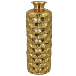 Βάζο Μεταλλικό Μπουκάλι 15-00-22415 Φ17x49cm Gold Marhome Μέταλλο