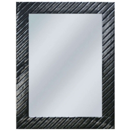 Καθρέπτης Ριγέ 15-00-50021-2 60x80cm Black Marhome Ξύλο,Γυαλί