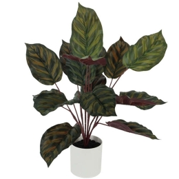 Τεχνητό Φυτό Σε Γλάστρα Πόθος 04-00-18835 40cm Green-Purple Marhome Συνθετικό Υλικό