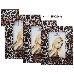 Κορνίζα Leopard 15-00-8126 68 15x20cm Multi Marhome Πλαστικό