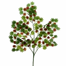 Τεχνητό Κλαδί-Φυτό Πλατανόφυλλο 00-00-3480 GREEN 65cm Green-Brown Marhome Συνθετικό Υλικό
