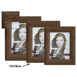 Κορνίζα Leopard 15-00-5431-57 13x18cm Brown Marhome Πλαστικό