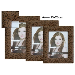 Κορνίζα Leopard 15-00-5431-68 15x20cm Brown Marhome Πλαστικό