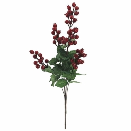 Λουλούδι - Κλαδί Γκι 99-00-18016 70cm Red-Green Marhome