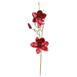 Λουλούδι - Κλαδί Μανώλια 99-00-17919 92cm Red Marhome