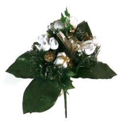 Χριστουγεννιάτικο Μπουκέτο 99-01-16074 WHITE 27cm Multi Marhome