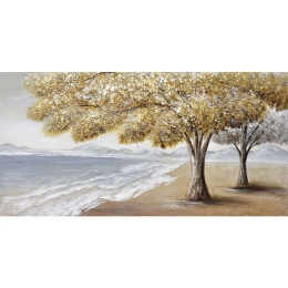 Πίνακας Καμβάς Παραλία 15-00-23536 120x60cm Multi Marhome Οριζόντιοι Καμβάς