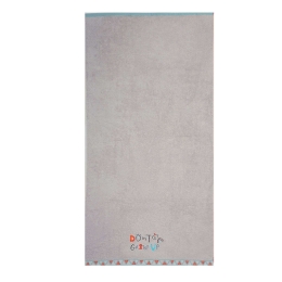 Πετσέτα Θαλάσσης Παιδική Don't Grow Up Grey 70X130 Nef-Nef Θαλάσσης 70x130cm 100% Βαμβάκι
