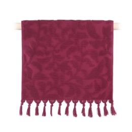 Πετσέτα Kynthia Bordo Nef Nef Προσώπου 50x90cm 100% Βαμβάκι