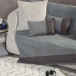 Ριχτάρι Cardiff Grey Nef Nef Διθέσιο 170x250cm Βαμβάκι-Ακρυλικό