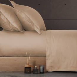 Σεντόνι Με Λάστιχο Elements Beige Nef Nef Υπέρδιπλο 160x235cm Με Λάστιχο 100% Βαμβάκι