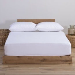 Σεντόνι Jersey Με Λάστιχο White Nef-Nef King Size 180x235cm 100% Βαμβάκι
