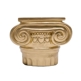 Κηροπήγιο Atlas S351150GO 9,5x12x9cm Atlas Gold Sophia Κεραμικό