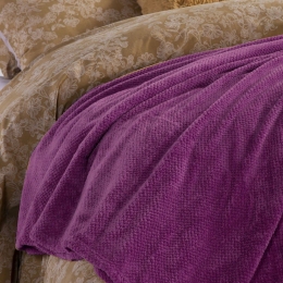 Κουβέρτα Fleece Record Mauve Nef-Nef Υπέρδιπλο 240x220cm Πολυέστερ