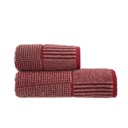 Πετσέτα Easton Bordo Nef-Nef Σώματος 70x140cm 100% Βαμβάκι