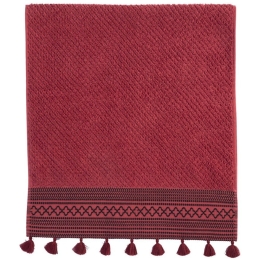 Πετσέτα Insignia Bordo Nef-Nef Προσώπου 50x90cm 100% Βαμβάκι