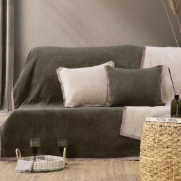 Ριχτάρι New Tanger Green-Ecru Nef-Nef Διθέσιο 180x250cm Ακρυλικό-Πολυέστερ