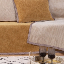 Ριχτάρι New Tanger Mustard-Ecru Nef-Nef Τετραθέσιο 180x350cm Ακρυλικό-Πολυέστερ
