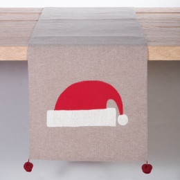 Runner Χριστουγεννιάτικο Santa Night Grey Nef-Nef 33X150