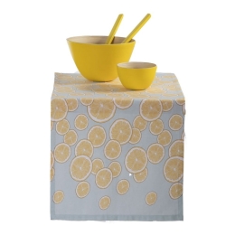 Runner Orange Juice Grey-Yellow Nef-Nef 45X150 Βαμβάκι-Πολυέστερ