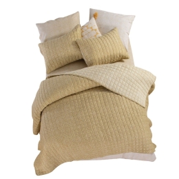 Κουβερλί Clover Yellow Nef-Nef Υπέρδιπλo 240x220cm Microfiber-Polyester