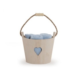 Λαβέτες Heart Basket (Σετ 5τμχ) Blue Nef-Nef Σετ Πετσέτες 30x30cm 100% Βαμβάκι