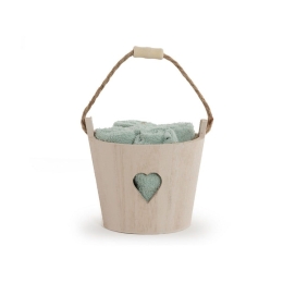Λαβέτες Heart Basket (Σετ 5τμχ) Pistachsio Nef-Nef Σετ Πετσέτες 30x30cm 100% Βαμβάκι