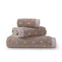 Πετσέτα Lennox Beige Nef-Nef Προσώπου 50x90cm 100% Βαμβάκι