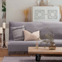 Ριχτάρι Fargo Grey Nef-Nef Τριθέσιο 180x300cm 100% Βαμβάκι