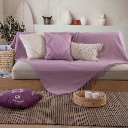 Ριχτάρι Fargo Mauve Nef-Nef Πολυθρόνα 180x180cm 100% Βαμβάκι