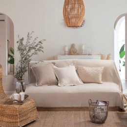 Ριχτάρι Nature Rib-22 Beige Nef-Nef Πολυθρόνα 170x180cm Βαμβάκι-Ακρυλικό