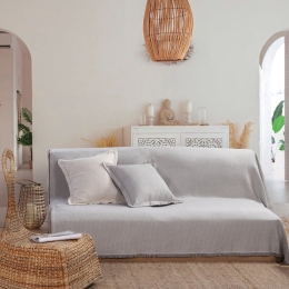 Ριχτάρι Nature Rib-22 Grey Nef-Nef Τριθέσιο 170x300cm Βαμβάκι-Ακρυλικό