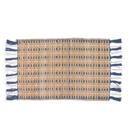 Σουπλά Straw Natural-Blue Nef-Nef 33x48cm Άχυρο-Βαμβάκι