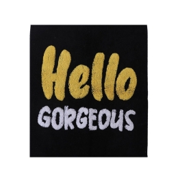 Ταπέτο Μπάνιου Hello Gorgeous Black Nef-Nef 80 x 80 100% Βαμβάκι
