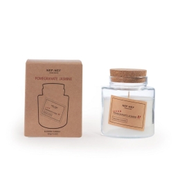 Αρωματικό Κερί Pomegranate Jasmine 300gr Clear Nef-Nef Γυαλί