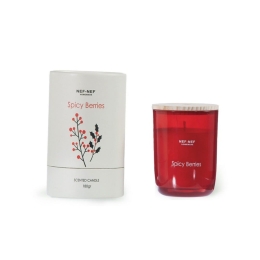 Αρωματικό Κερί Spicy Berries 180gr Red Nef-Nef Γυαλί