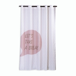 Κουρτίνα Μπάνιου Friday Pink Nef-Nef 180Πx200Υ 180x200cm Πολυέστερ
