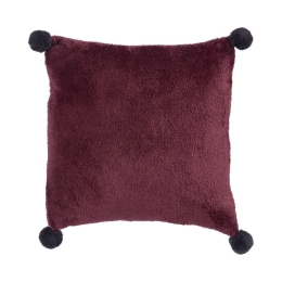 Μαξιλάρι Διακοσμητικό (Με Γέμιση) Sherpa Miaris Rouge Nef-Nef 50X50 Πολυέστερ