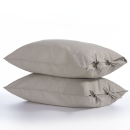Μαξιλαροθήκες Cotton-Linen (Σετ 2τμχ) Beige Nef-Nef 52X72 Βαμβάκι-Λινό