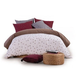 Σεντόνια Friday (Σετ 3τμχ) Ecru-Beige-Bordo Nef-Nef Μονό 100% Βαμβάκι