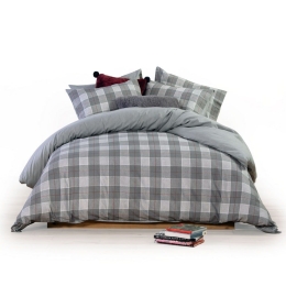 Σεντόνια Wildville (Σετ 3τμχ) Grey Nef-Nef Μονό 160x260cm 100% Βαμβακερή Φανέλα