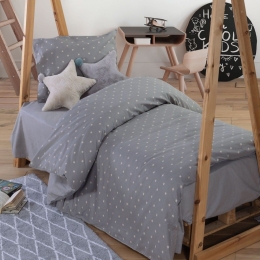 Σεντόνια Παιδικά Precious (Σετ 3τμχ) Grey Nef-Nef Μονό 160x260cm 100% Βαμβάκι
