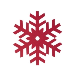 Σουβέρ Χριστουγεννιάτικο Snow Flake (Σετ 6τμχ) 10x10 Red Nef-Nef Πολυέστερ